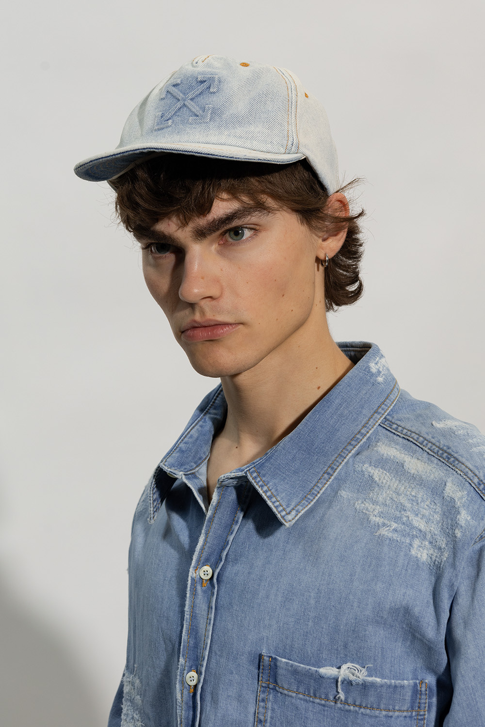 SchaferandweinerShops - White Denim baseball cap | Mostly